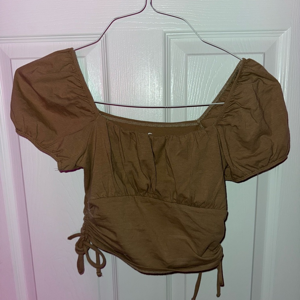 Brown crop top